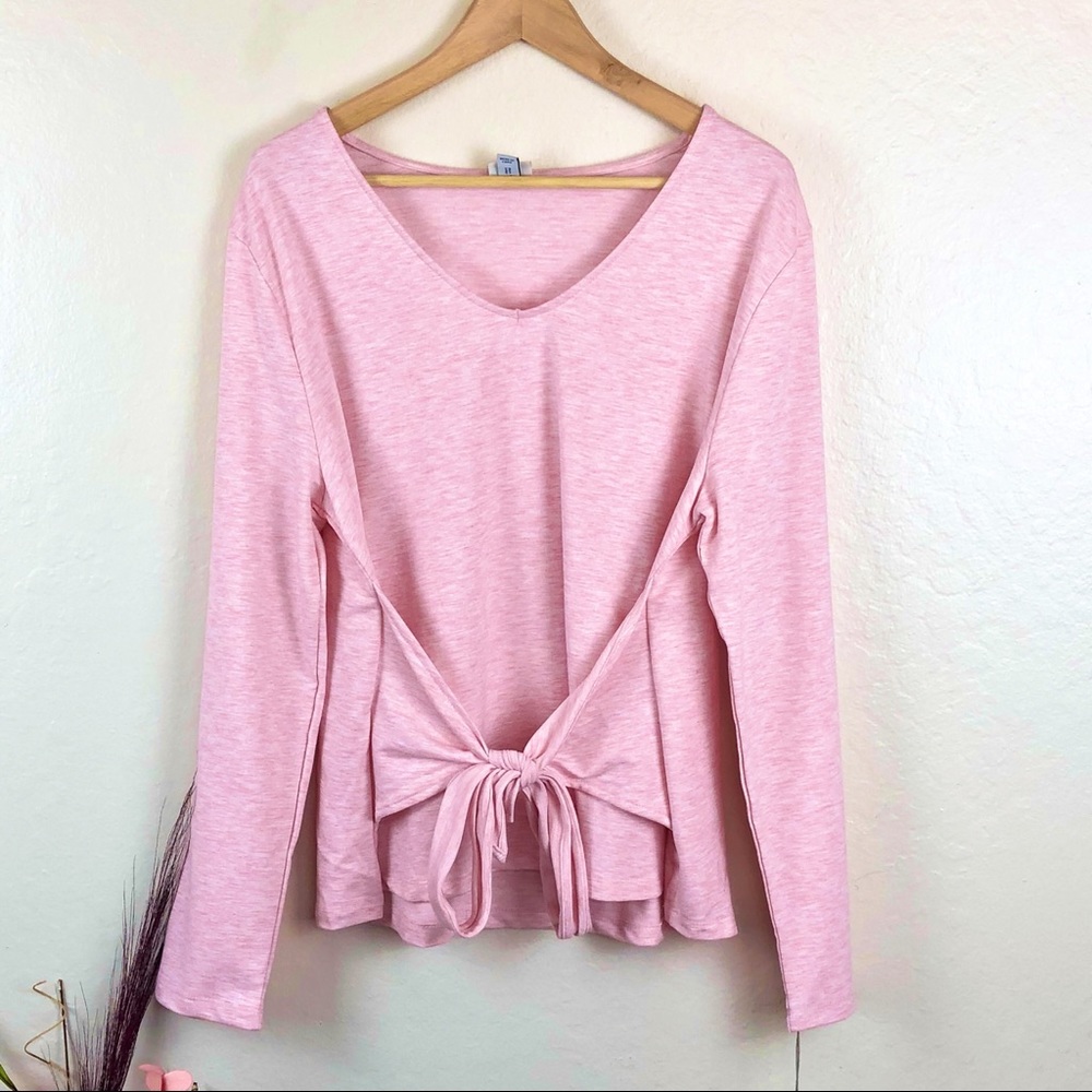 A New Day Bow Tie Front Long sleeve Pullover XXL